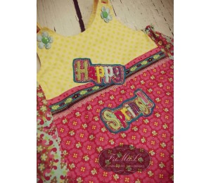 Stickdatei - Happy Spring Schriftzug